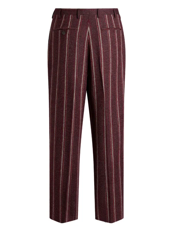 ETRO ストライプ テーラードパンツ | レッド | FARFETCH JP