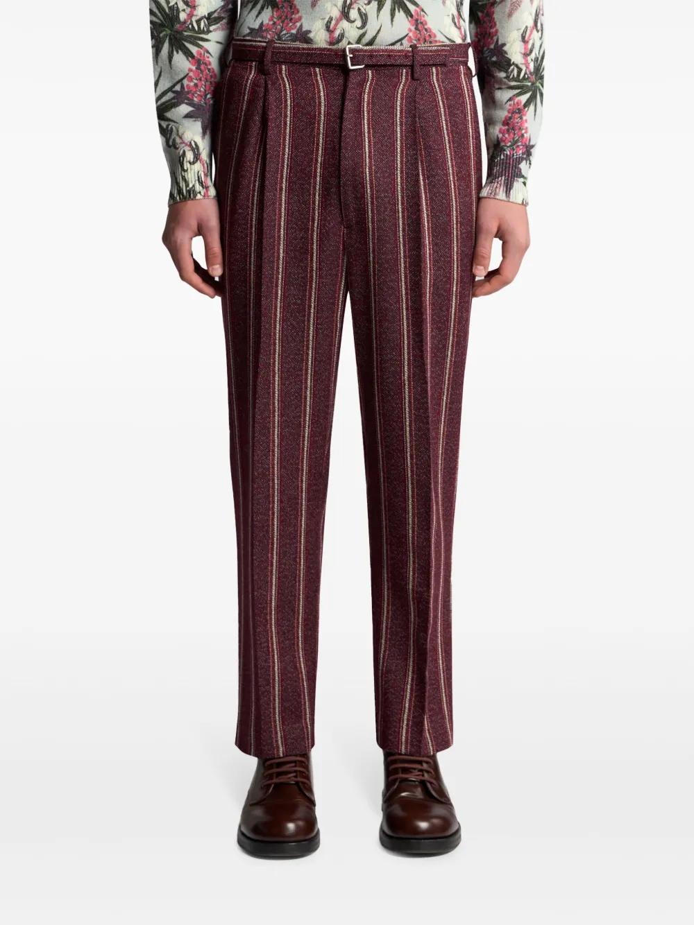 ETRO Gestreepte pantalon Rood