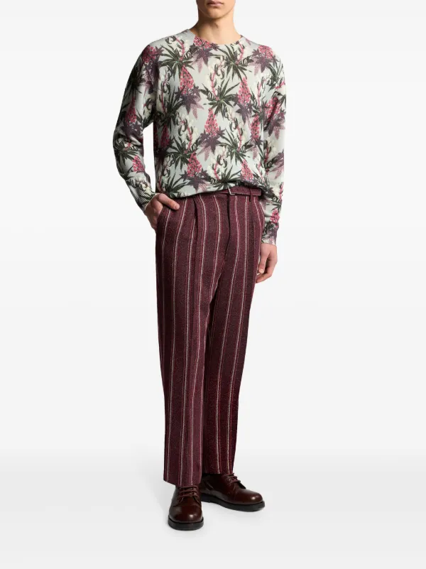 ETRO ストライプ テーラードパンツ | レッド | FARFETCH JP