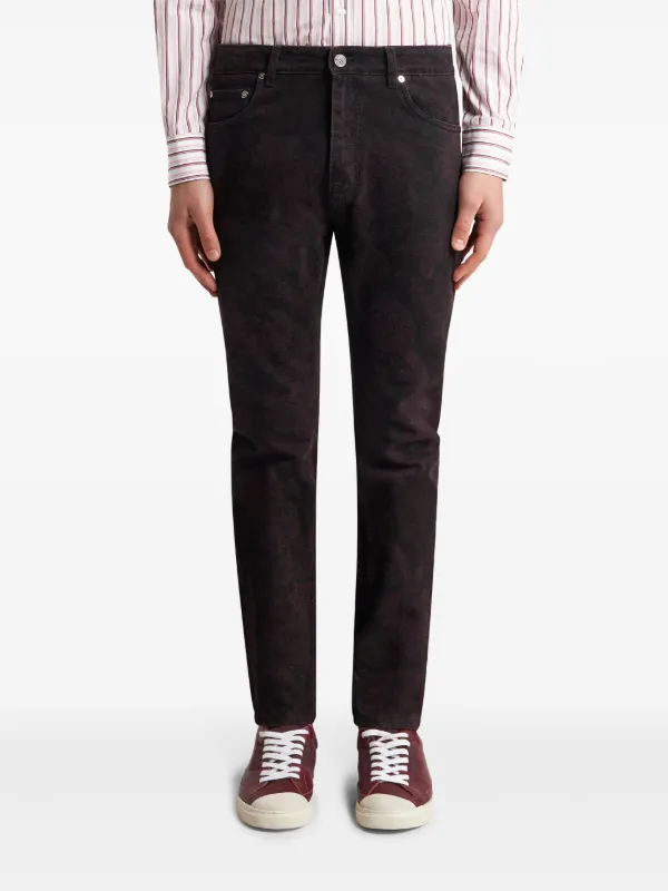 ETRO paisley-pattern slim-fit Jeans | Red | FARFETCH