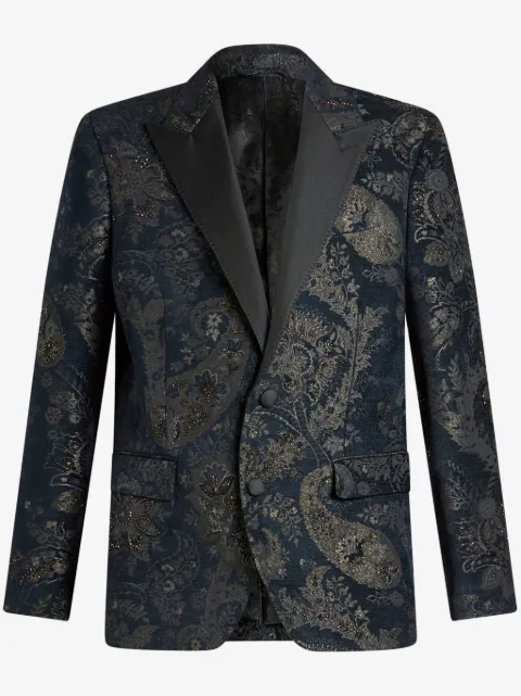 ETRO blazer en jacquard con solapas de pico