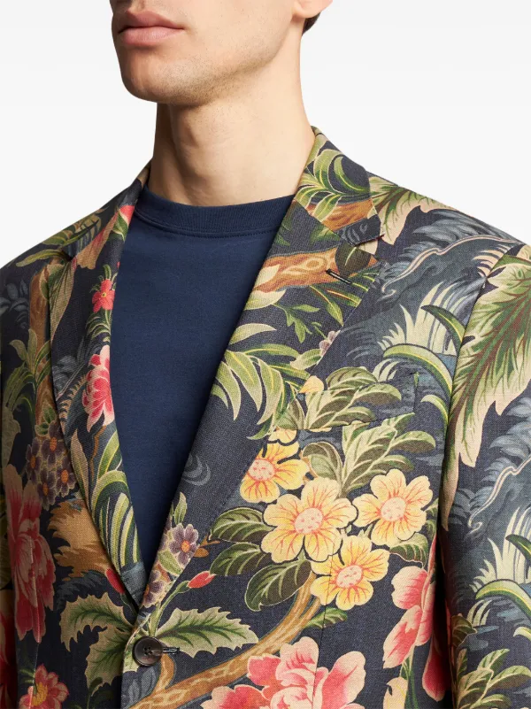 ETRO ダブルブレストジャケット 52 幾何学模様
