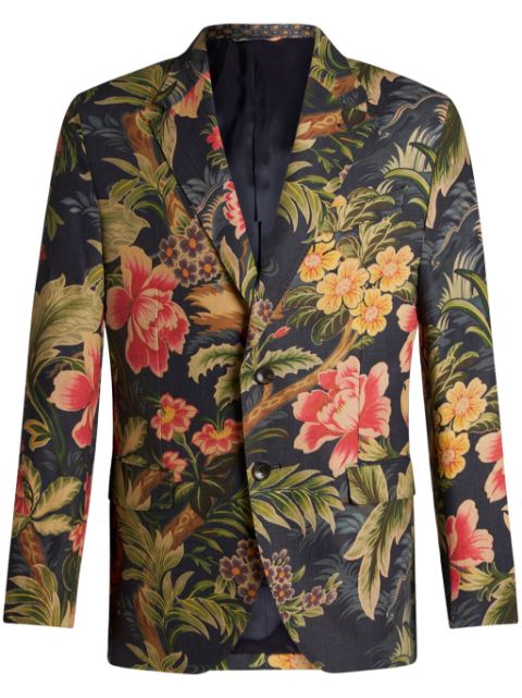 ETRO floral-print single-breasted blazer Men