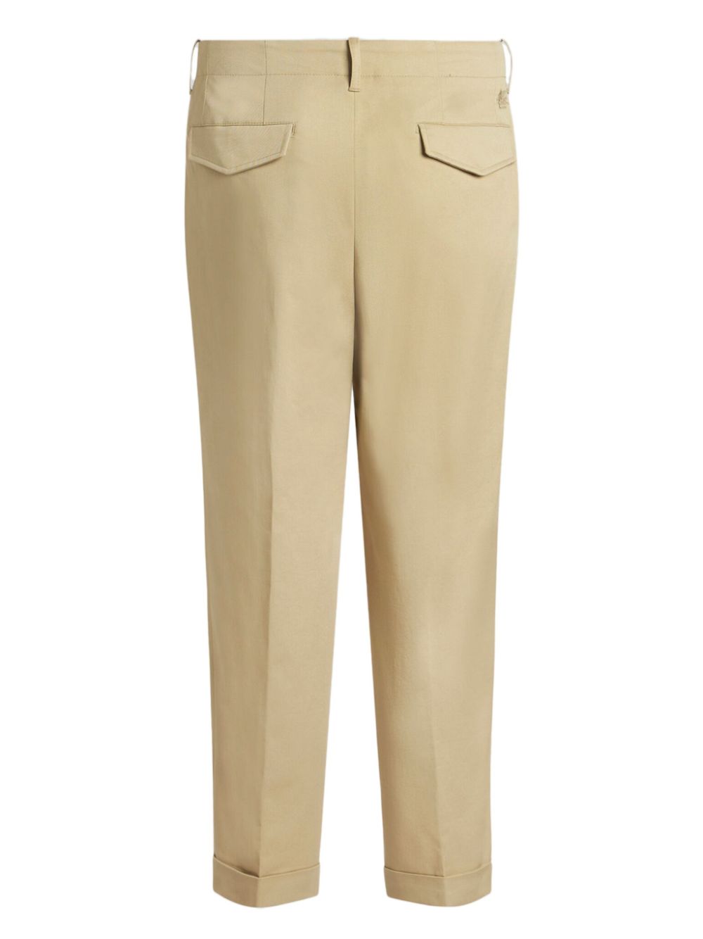 Cheap Burberry embroidered-logo cotton chino trousers Men