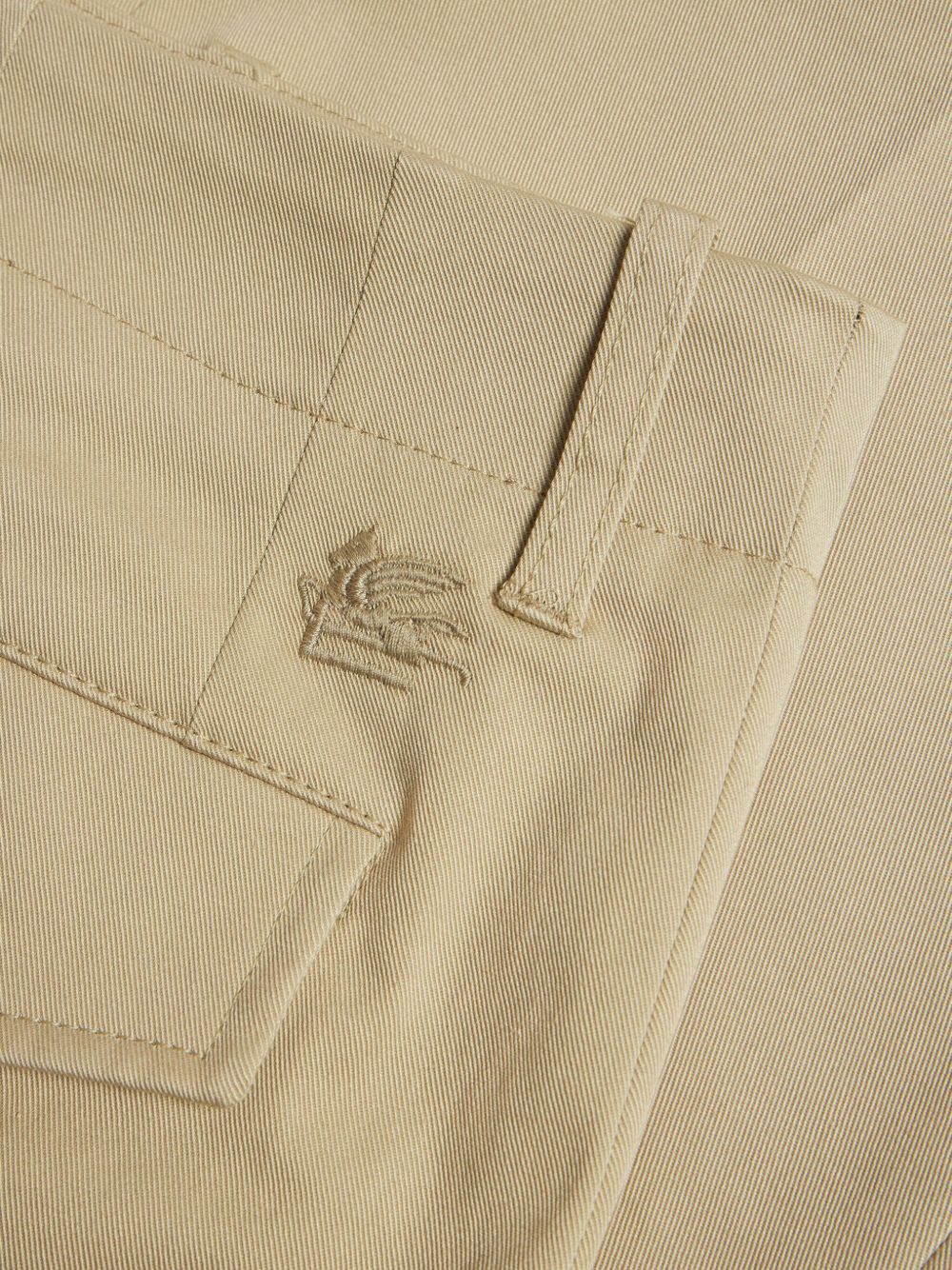 Cheap Burberry embroidered-logo cotton chino trousers Men