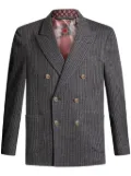 ETRO striped double-breasted blazer - Grey