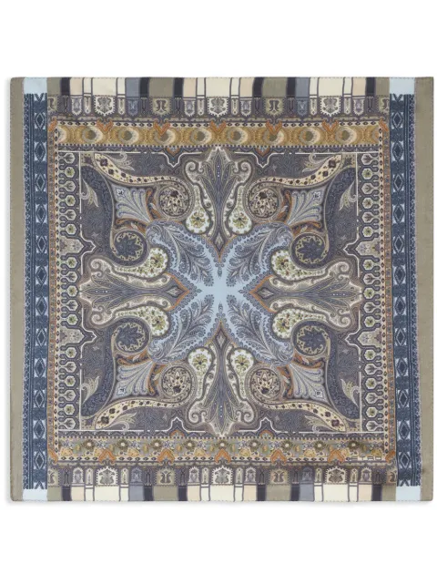 ETRO abstract print silk pocket square