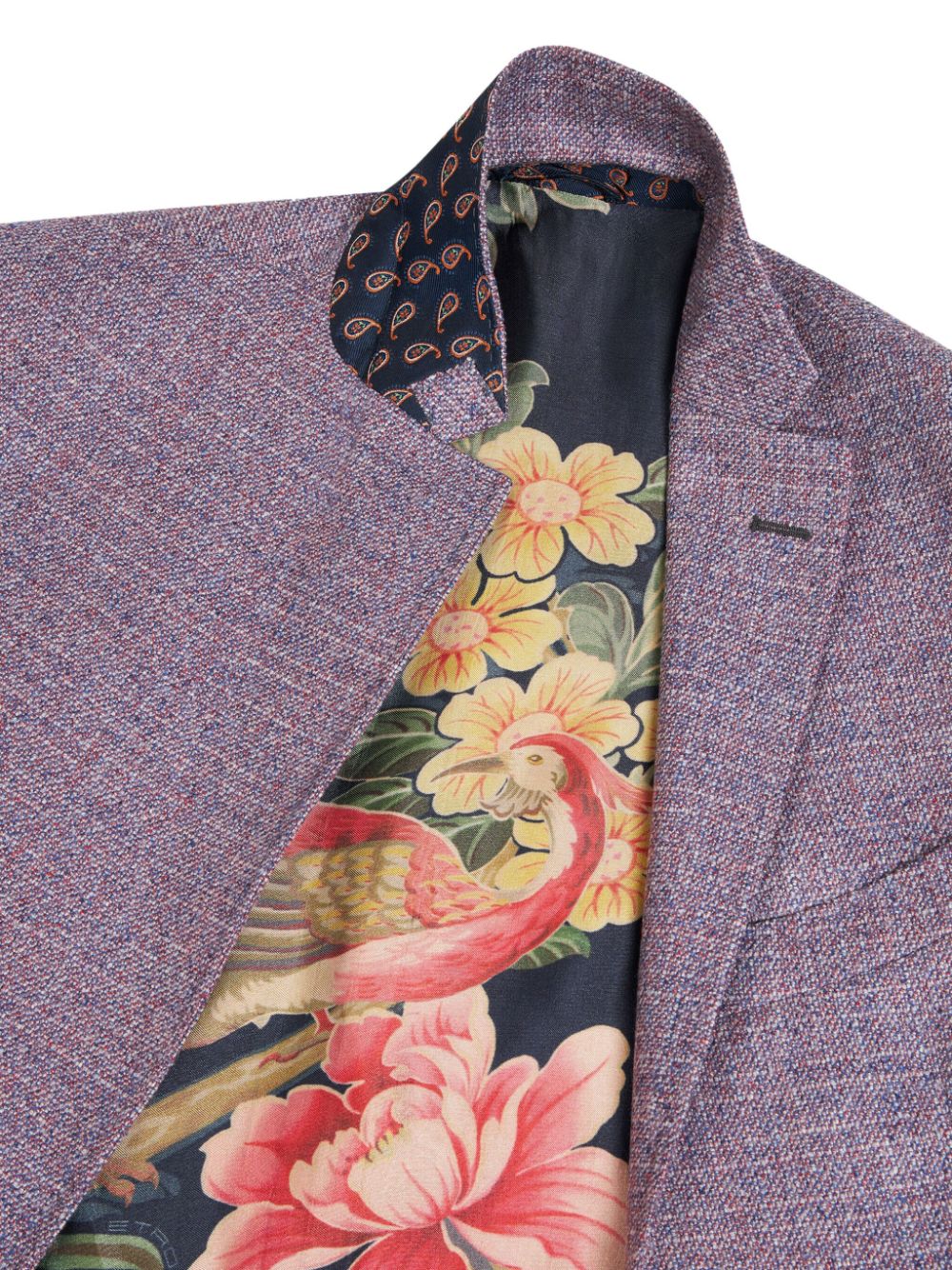 Shop Etro Single-breasted Wool Blazer In Purple