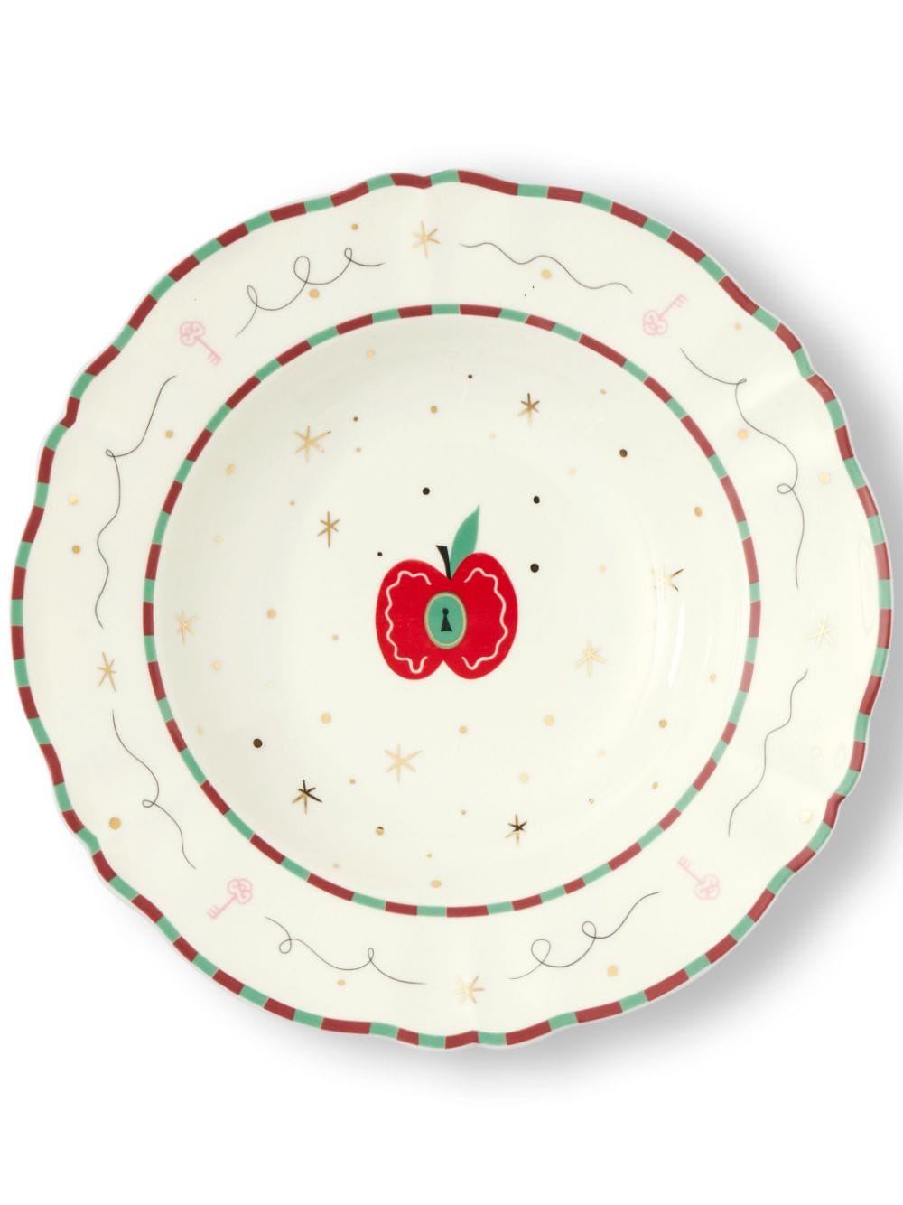 Bitossi Home Apple Porcelain Deep Plate (23cm) In White