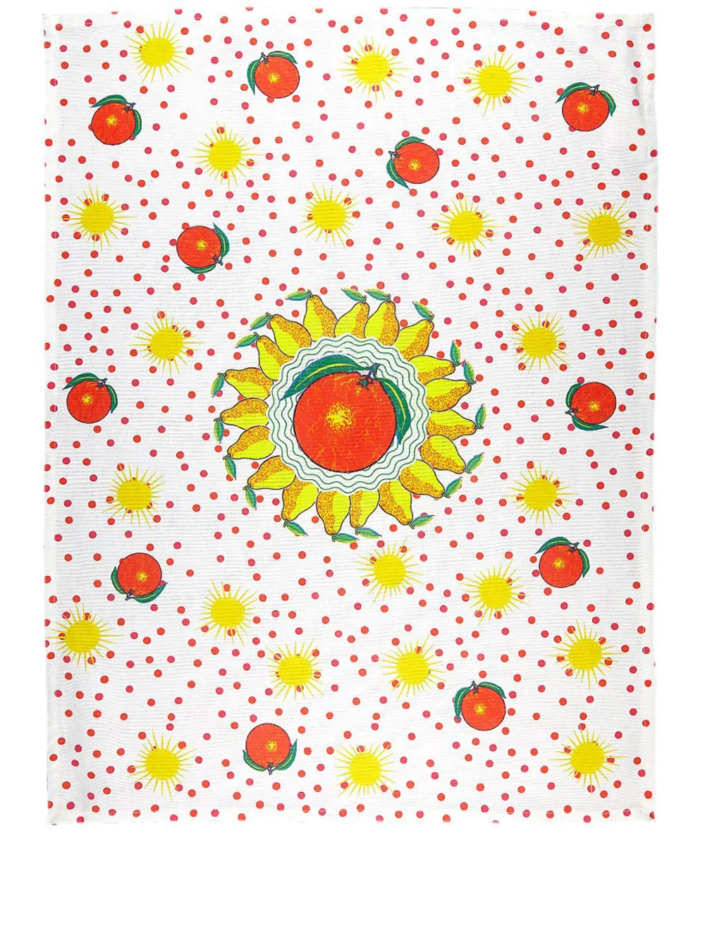 Bitossi Home Pear-Orange towel (70cm x 50cm) | White | Image 1