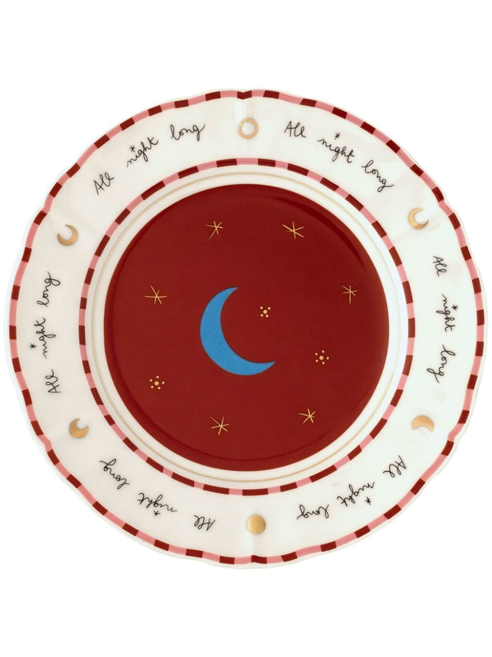 Bitossi Home Moon Porcelain Fruit Plate (20.5cm) In Red