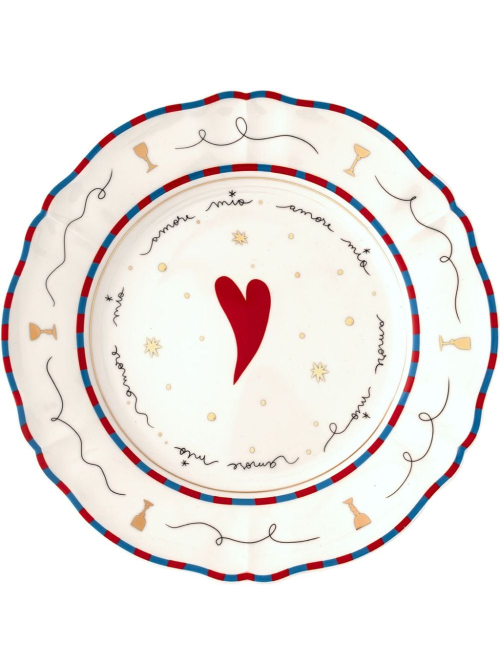 Bitossi Home Heart Porcelain Dinner Plate (26.5cm) In White