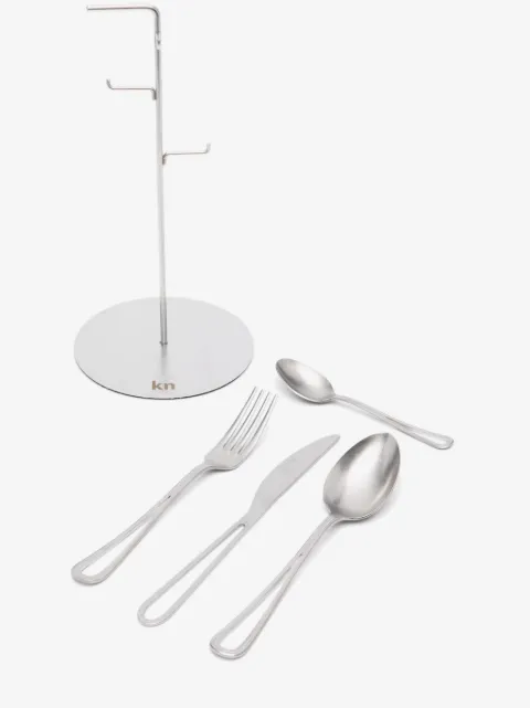 knindustrie logo-engraved flatware set (four person setting)