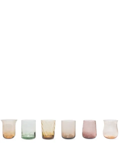 Bitossi Home textured glass tumblers (set of six)