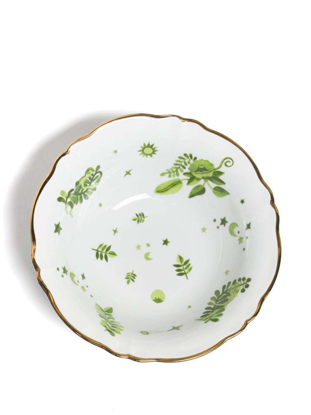 Shop Bitossi Home Floreal Porcelain Salad Bowl (26cm) In White