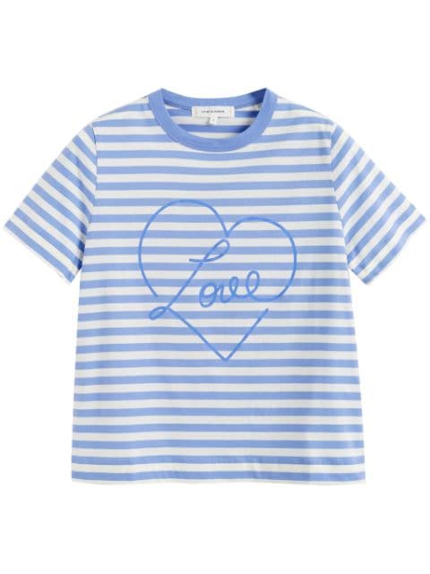 Chinti & Parker Love striped T-shirt