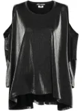 Junya Watanabe lamé-effect T-shirt - Black