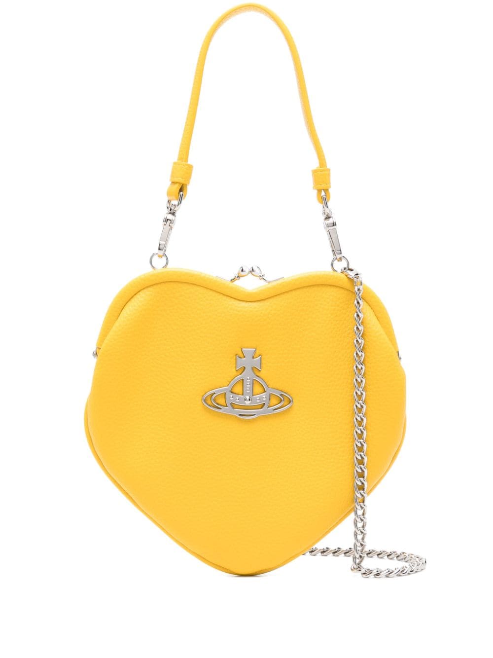 Vivienne Westwood Belle Heart Tote Bag In Yellow