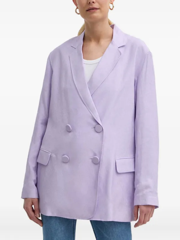 Armani Exchange double-breasted Blazer Purple FARFETCH UK