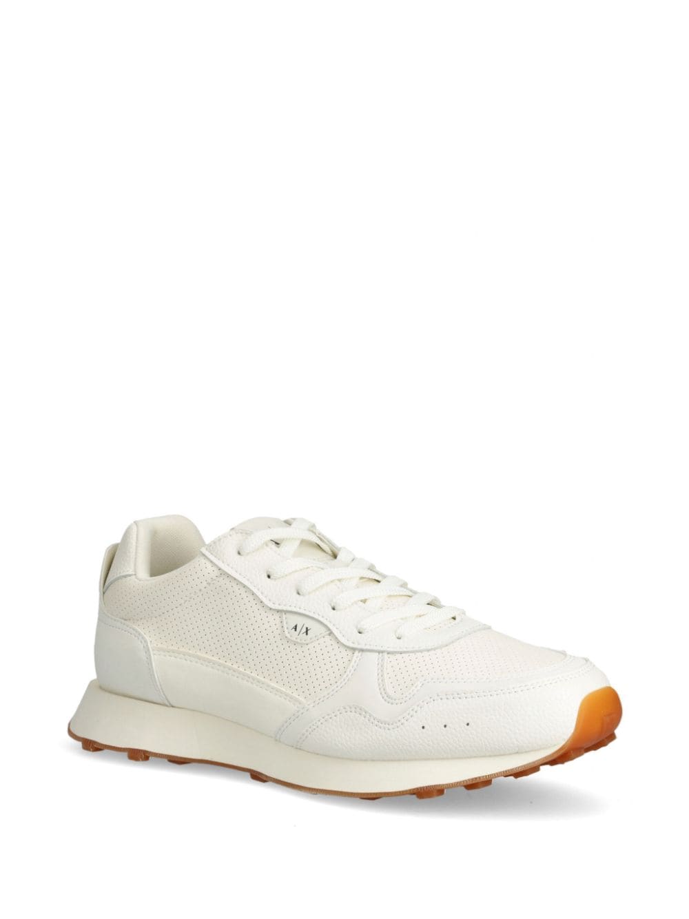 Armani Exchange perforated panelled sneakers White