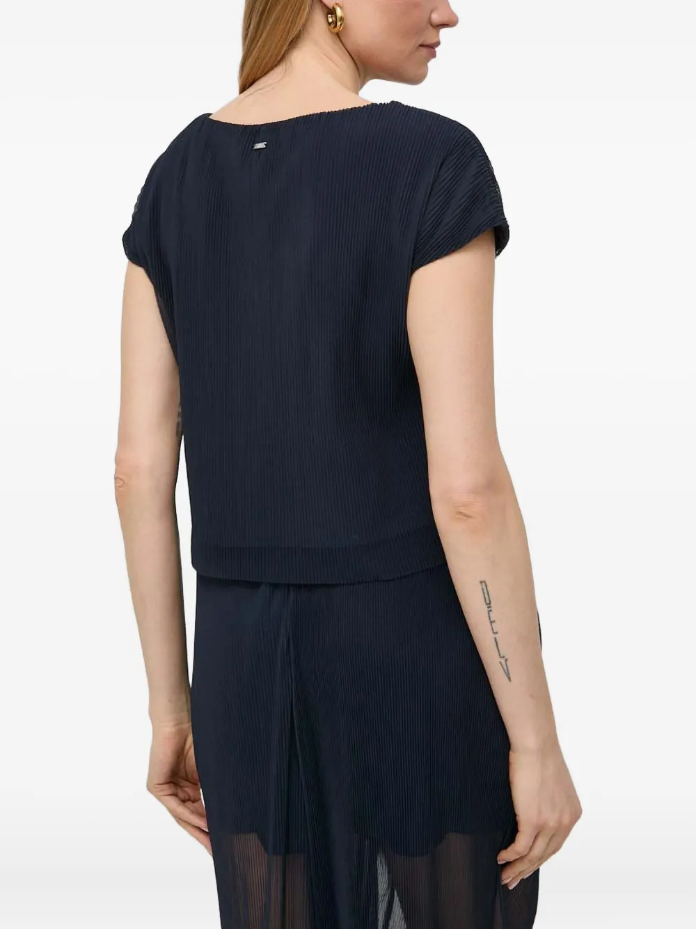 Armani Exchange Geplooide blouse - Blauw