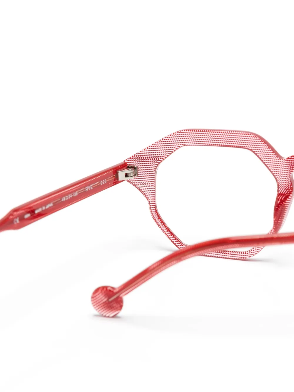L.A. EYEWORKS Rey zonnebril met geometrisch montuur Rood