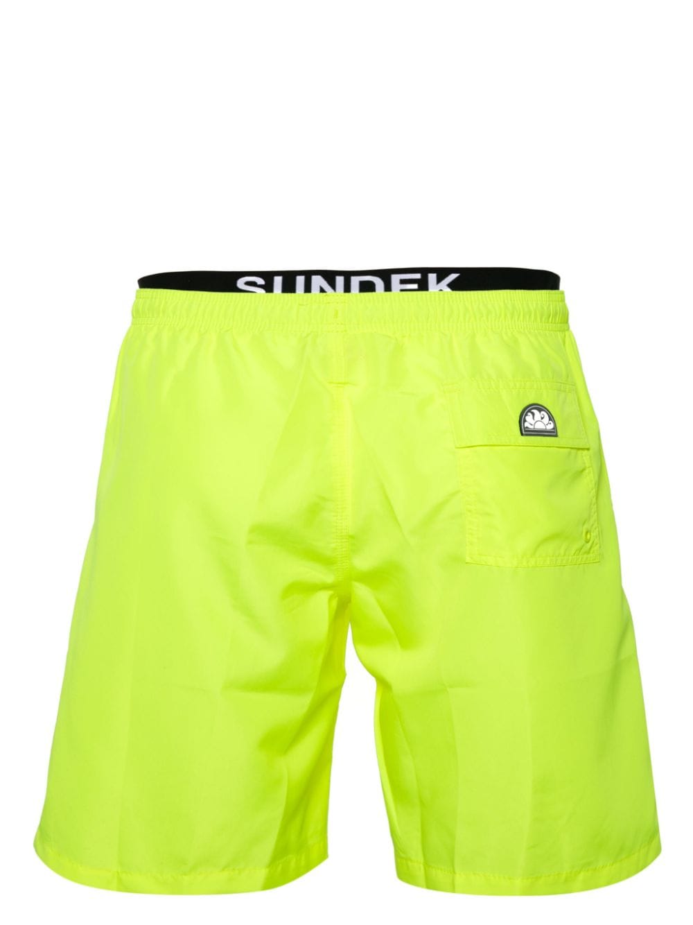 Shop Sundek Logo-patch Swim Shorts In Yellow