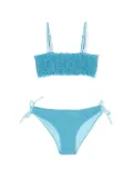 MC2 Saint Barth Kids Tilly lurex shirred bikini - Blue