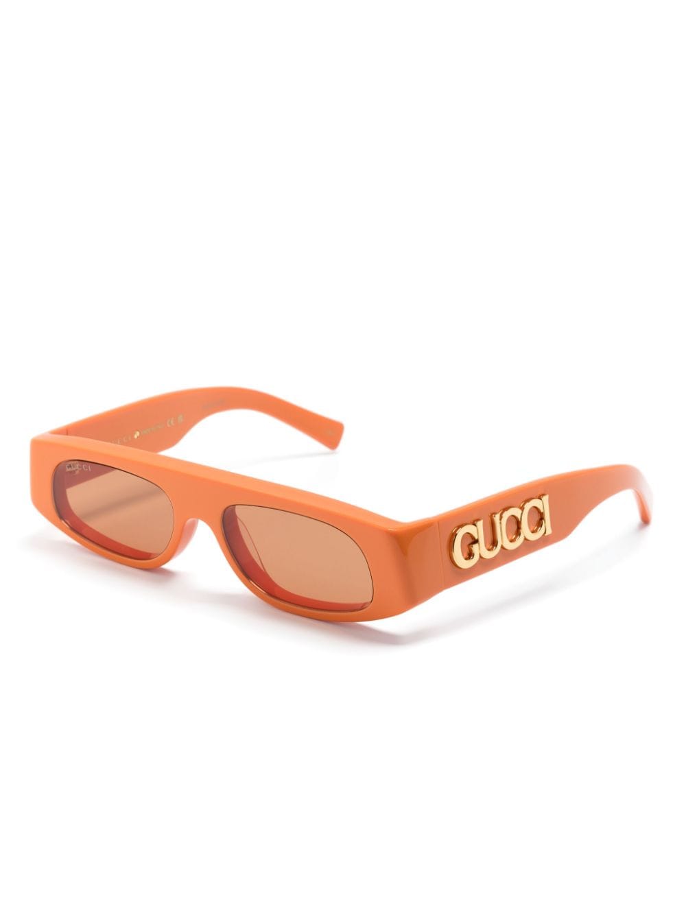 Shop Gucci Square-frame Sunglasses In Orange
