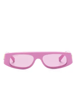 Gucci Eyewear オーバルフレーム サングラス | ピンク | FARFETCH JP