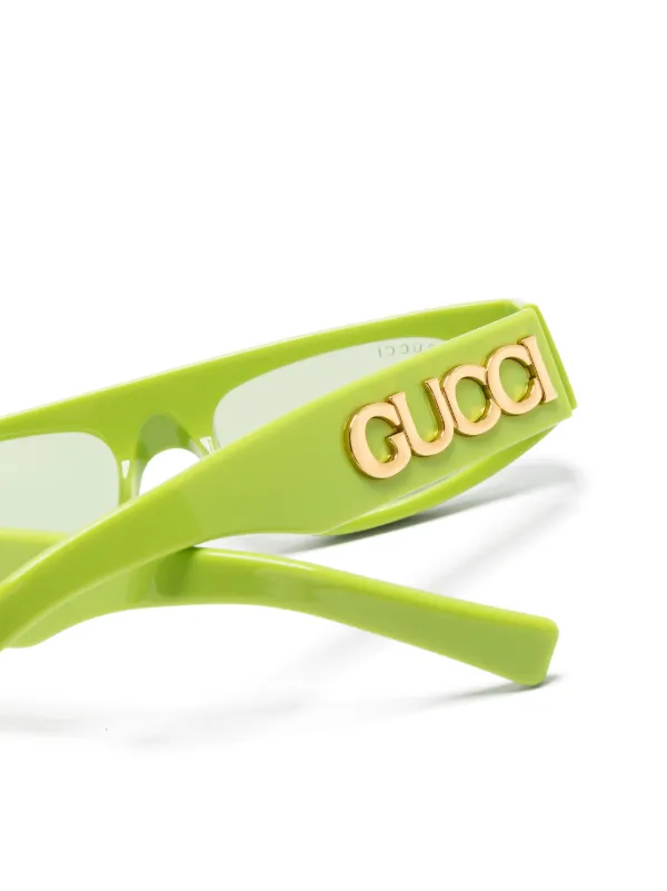 Gucci Eyewear GG1771S geometric-frame Sunglasses | Green | FARFETCH
