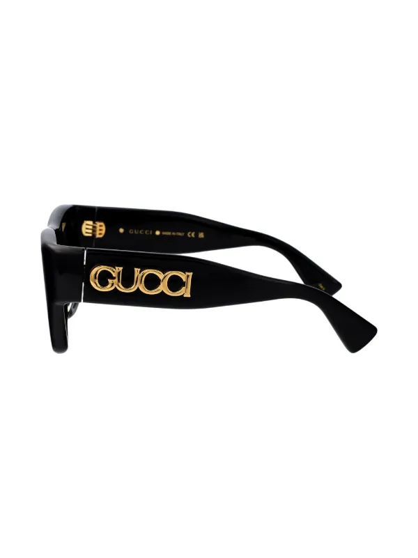 Gucci Eyewear Óculos De Sol Quadrado | Preto | FARFETCH BR Gucci Eyewear Óculos De Sol Quadrado | Preto | FARFETCH BR