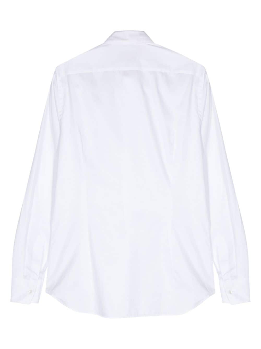 Shop D4.0 Cotton Poplin Shirt In White