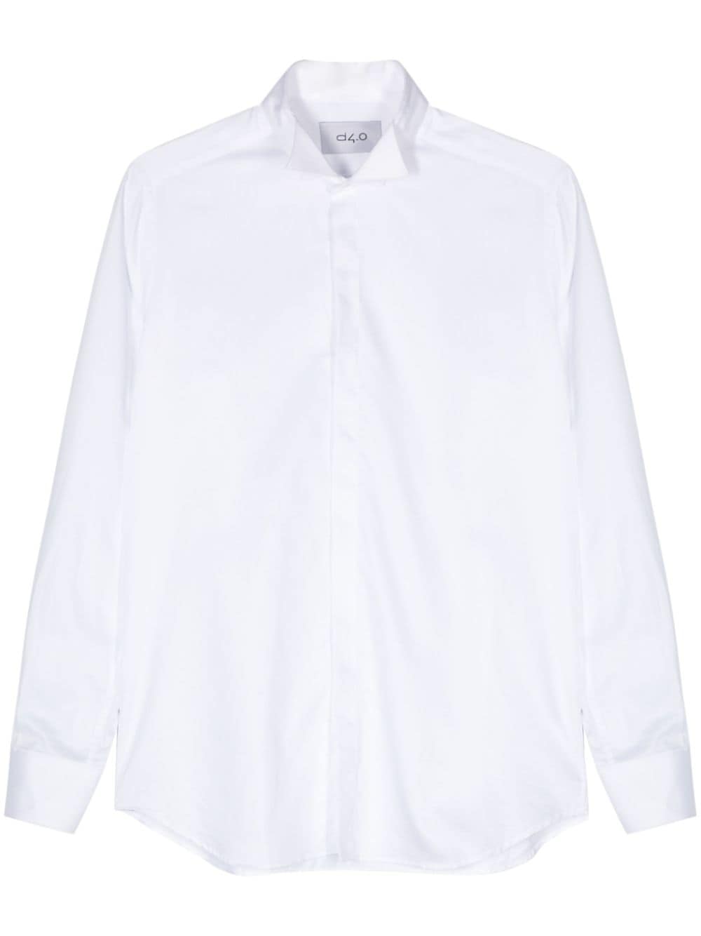 D4.0 cotton poplin shirt Wit