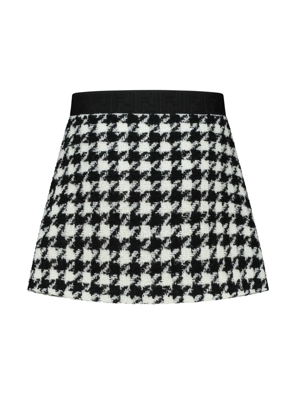 Image 2 of Fendi Kids pied-de-poule A-line skirt