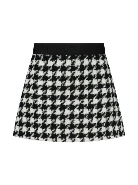 Fendi Kids falda acampanada en pied de poule