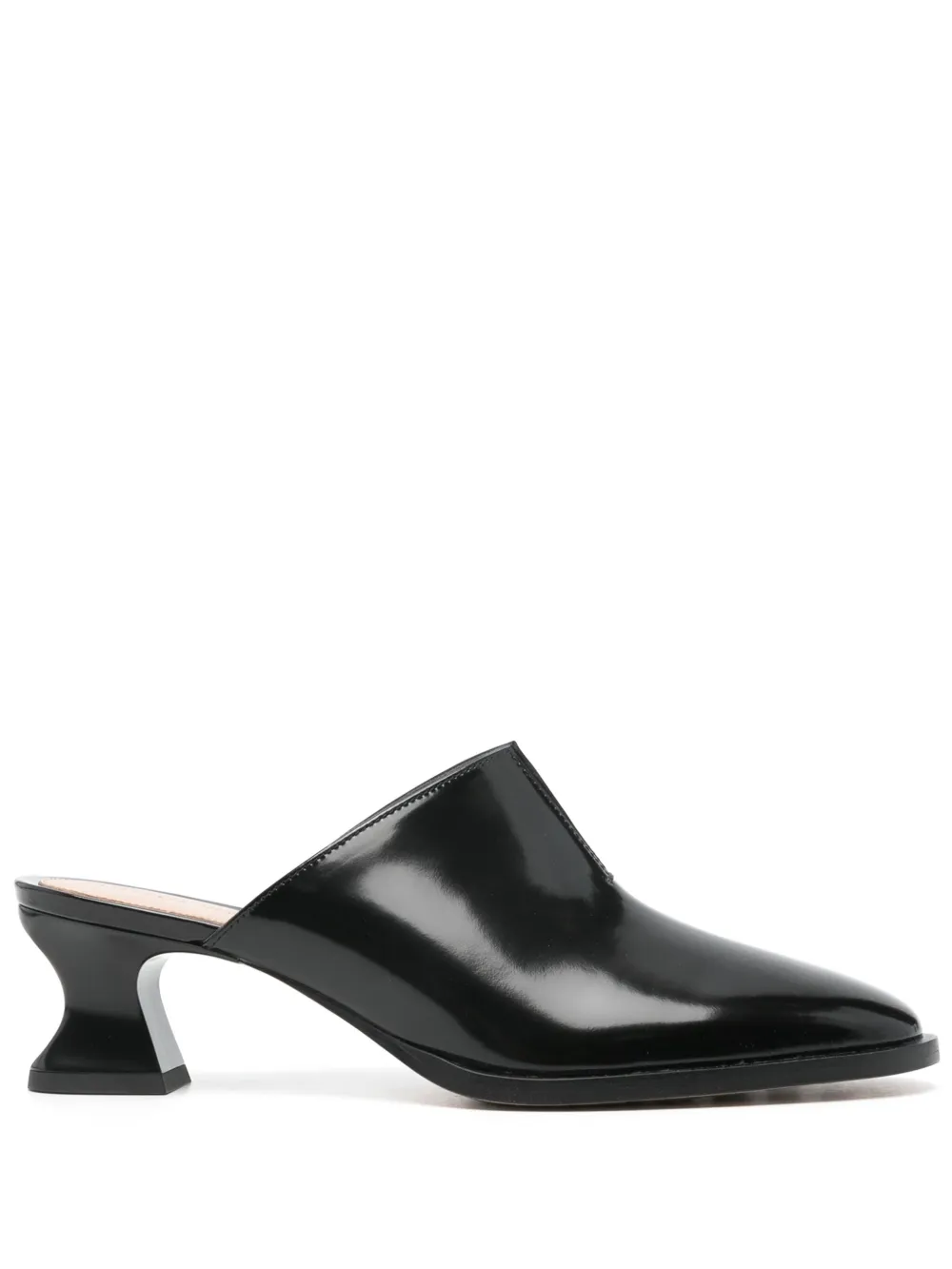 Shop Bottega Veneta Cha-cha 55mm Leather Mules In Black