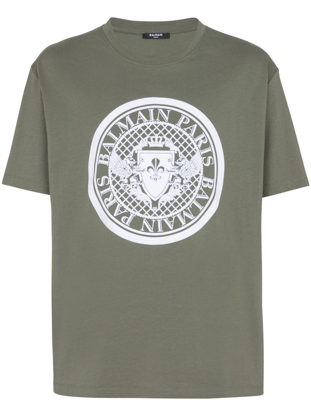 Balmain Katoenen T-shirt met print Groen