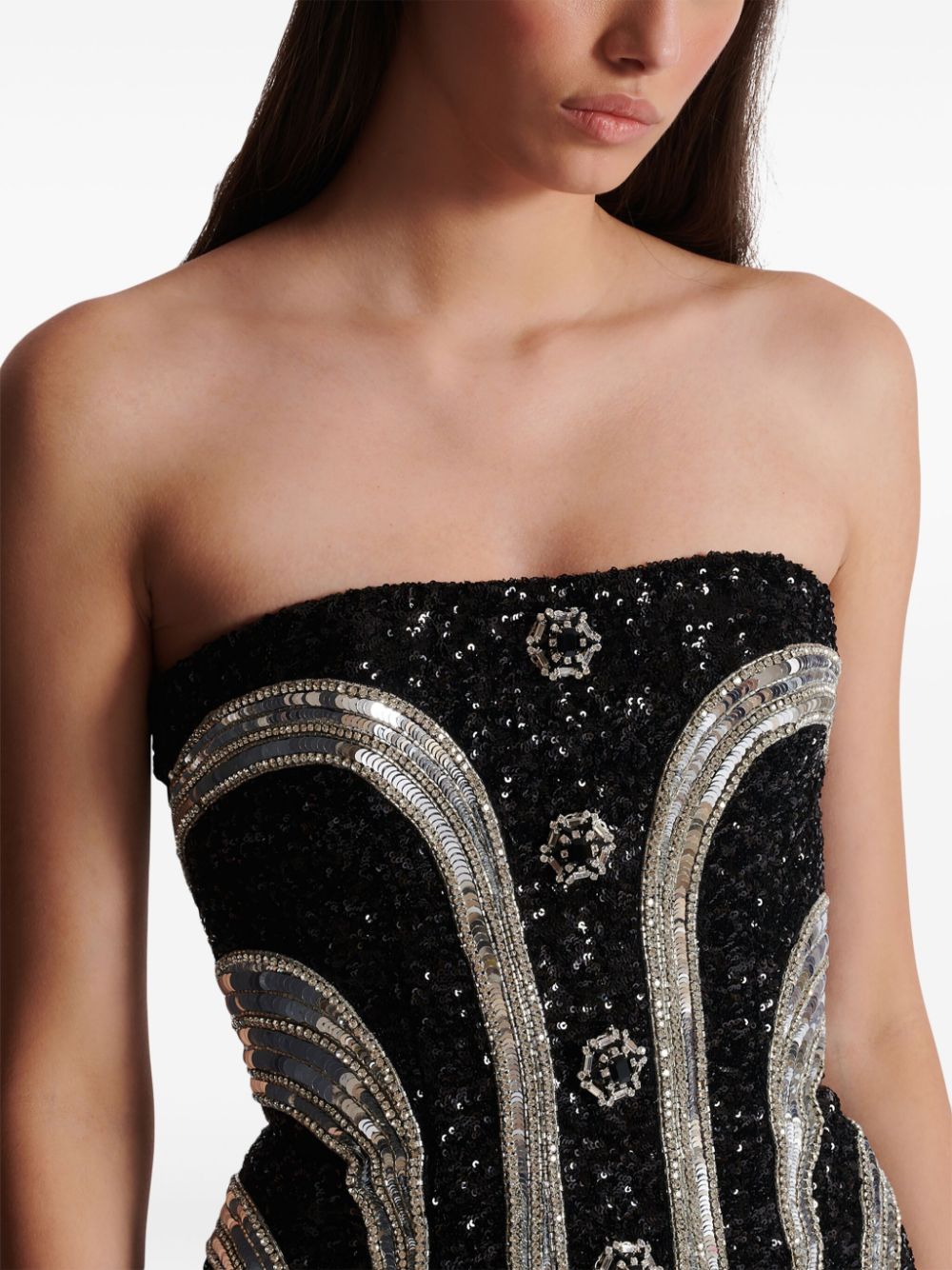 Balmain sequin short dress Women