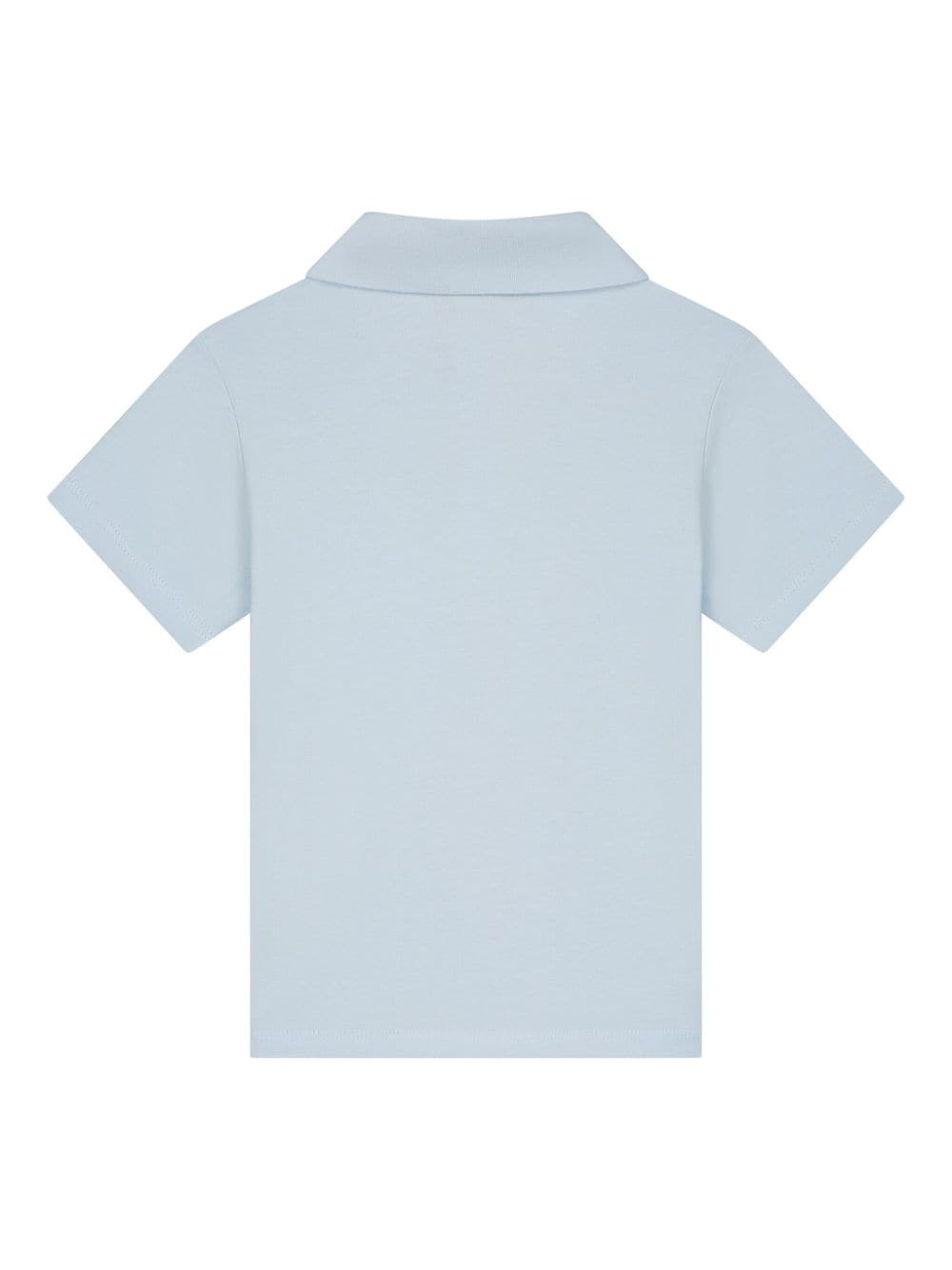 Fendi Kids Poloshirt met logopatch Blauw