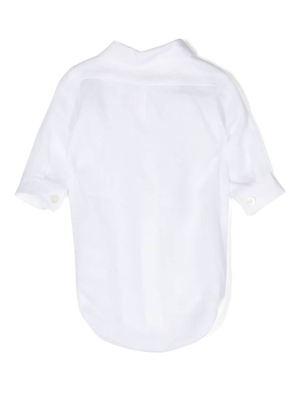Shop Gensami Long-sleeve Linen Shirt Body In White