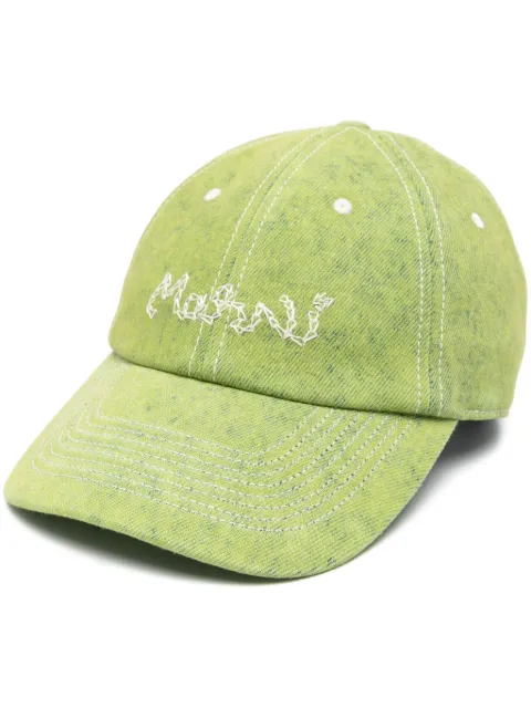Marni logo-embroidered denim hat Women