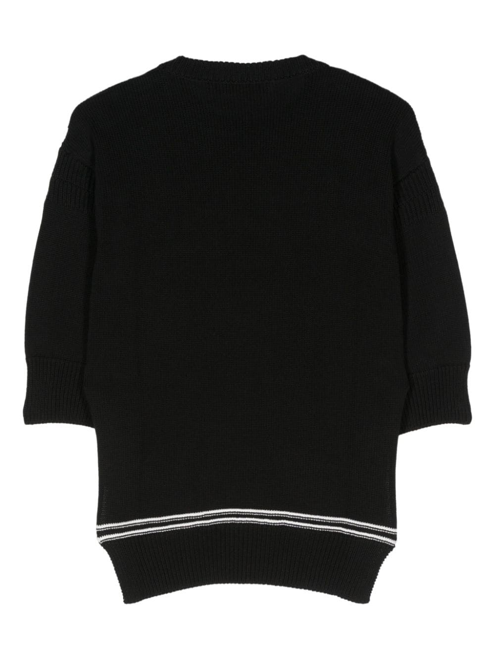 Marni intarsia-knit logo cotton jumper - Zwart