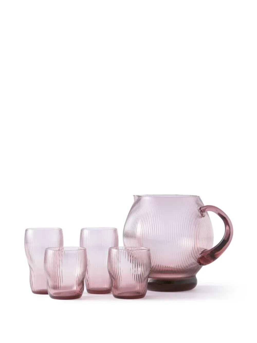 Shop Polspotten Pum Glass Pitcher (2l) In Pink