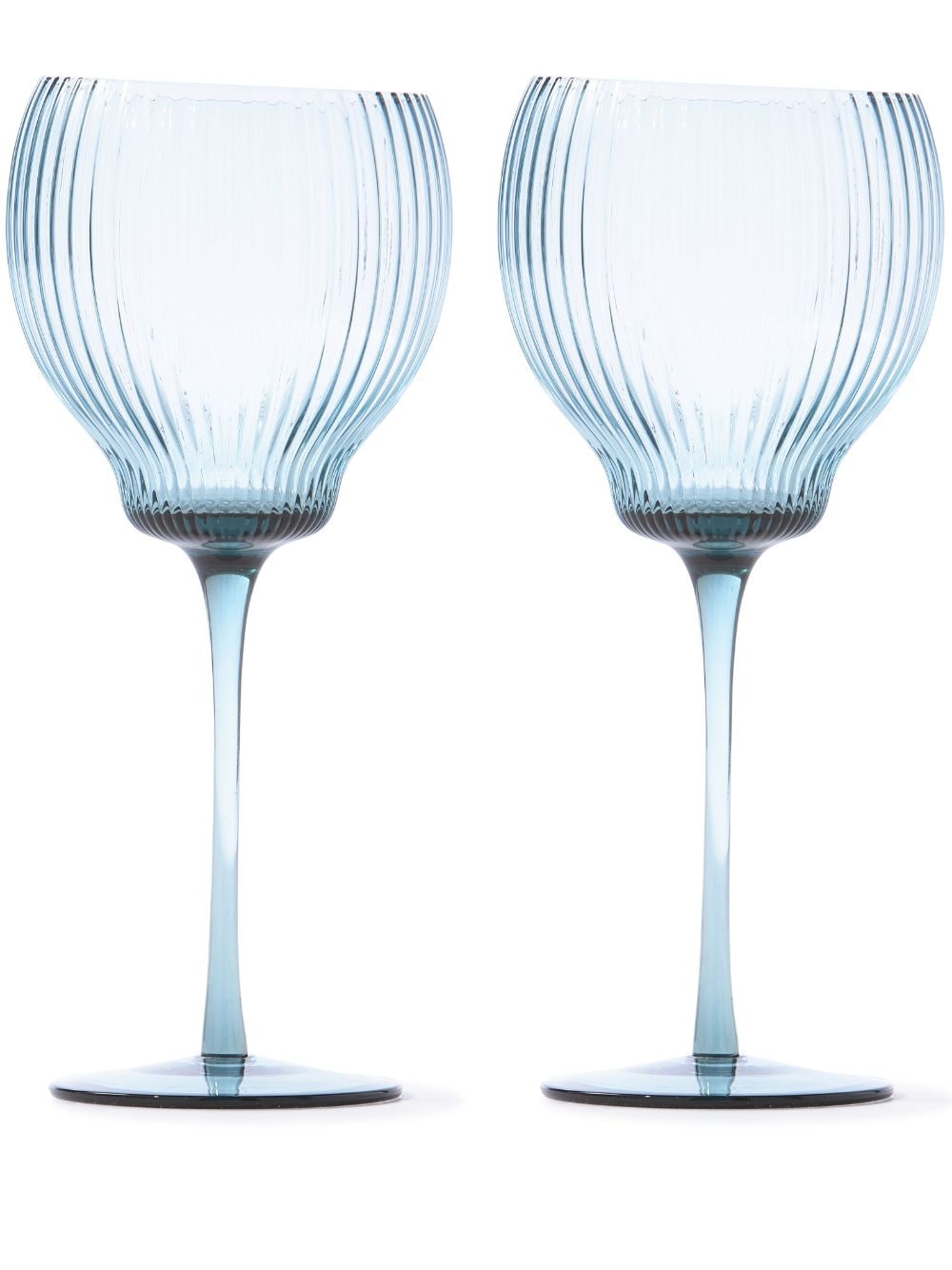 Polspotten Large Pum Wine Glasses (set Of Two) In Blue