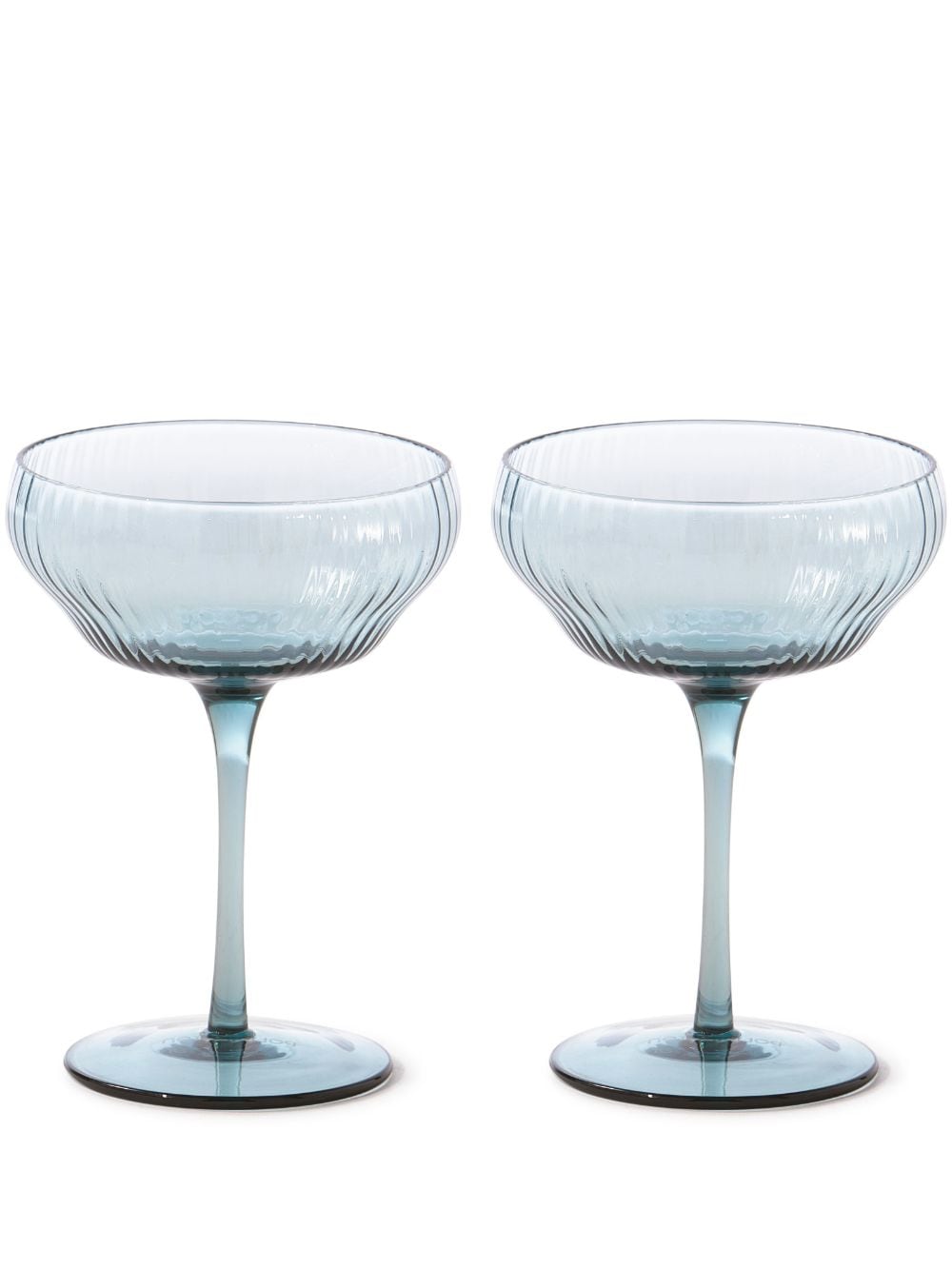 Polspotten Pum 宽口香槟杯（两件装） In Blue