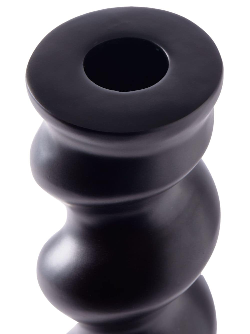 Shop Polspotten Xl Twister Matte-finish Candle Holder In Black