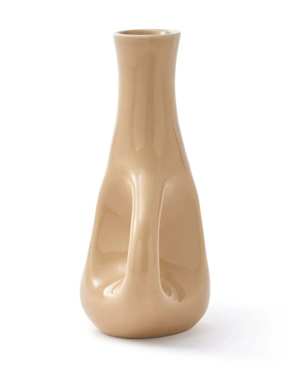 Polspotten Small Three Ears Ceramic Vase (21cm X 9cm) In Neutrals