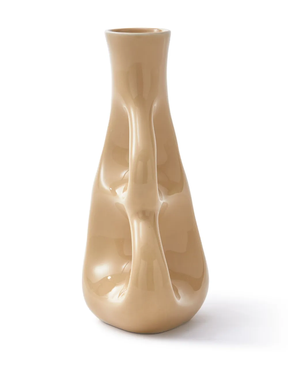 Polspotten Small Three Ears Ceramic Vase (21cm X 9cm) In Neutrals