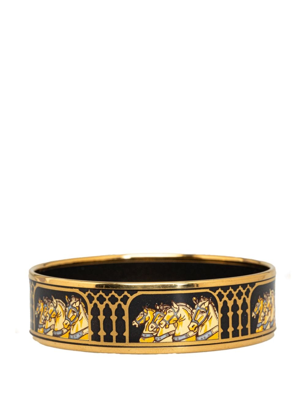 Hermès Pre-Owned 20th Century Wide Enamel Bangle costume bracelet - Goud